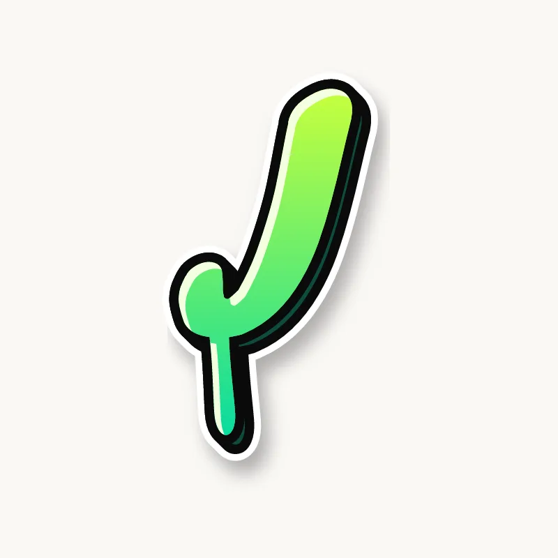 Drip graffiti letter J