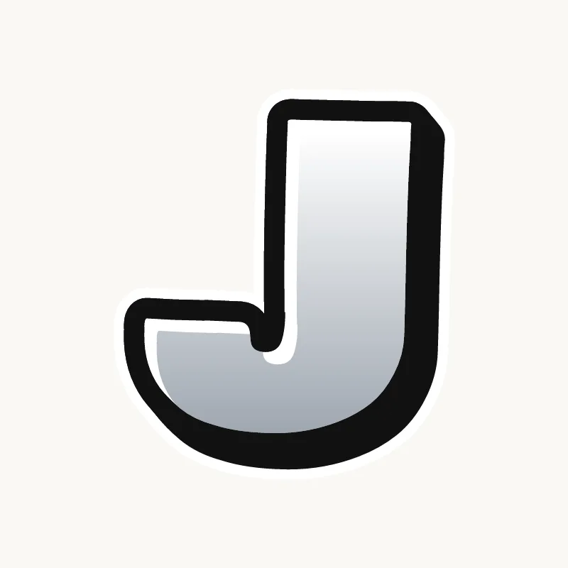 Throw-up graffiti letter J