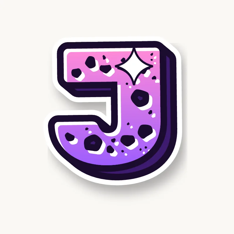 Wild graffiti letter J