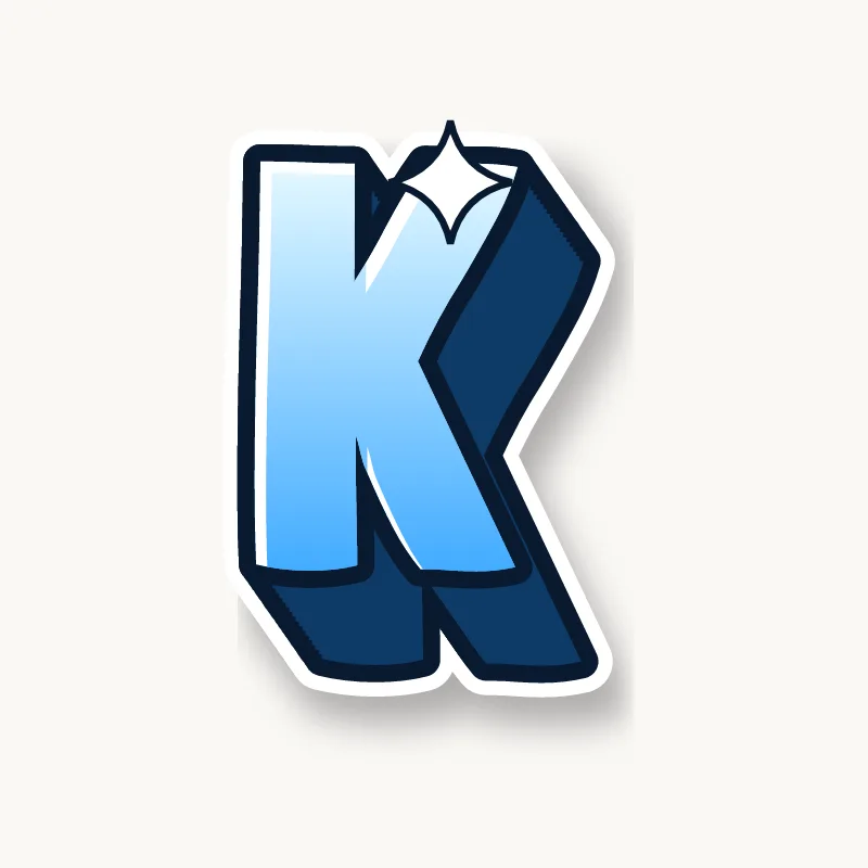 3D graffiti letter K