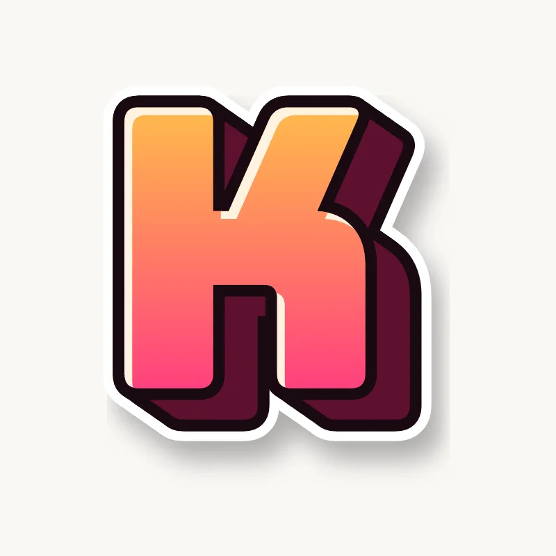 Blockbuster graffiti letter K