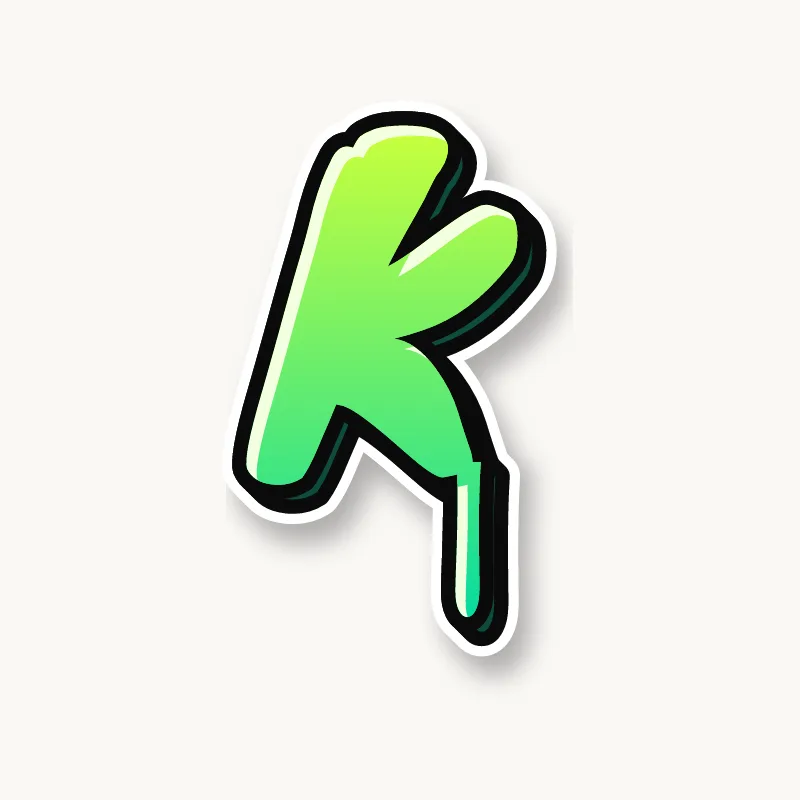 Drip graffiti letter K