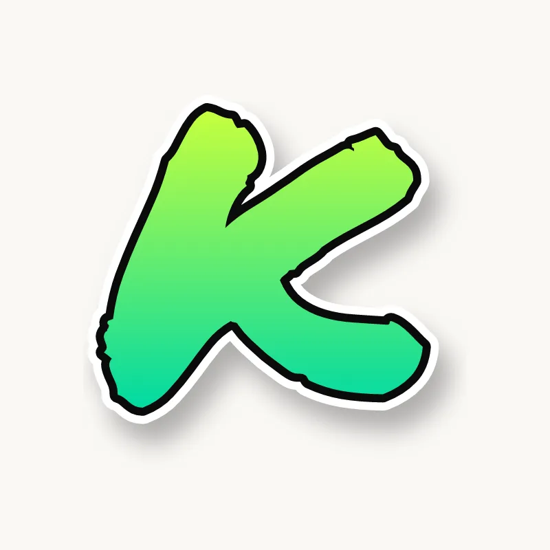 Handstyle graffiti letter K