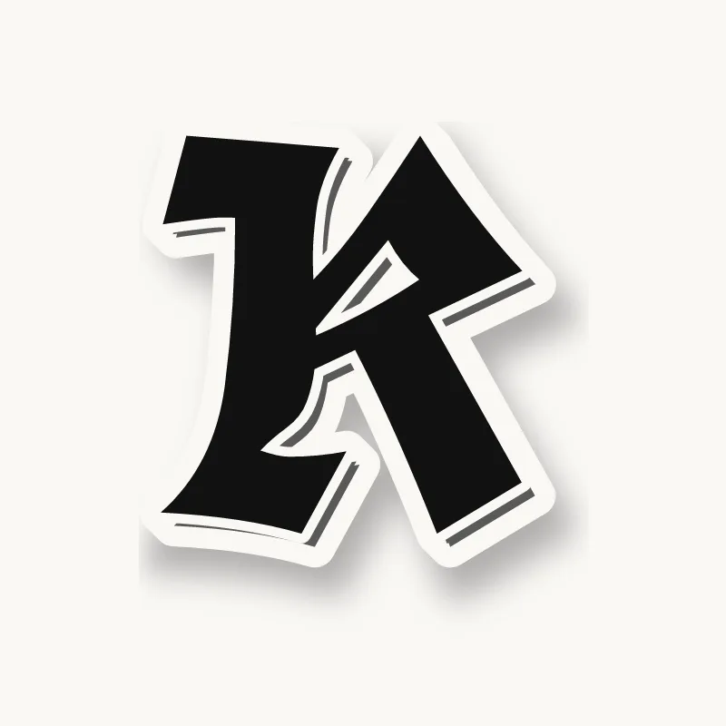 Old English graffiti letter K