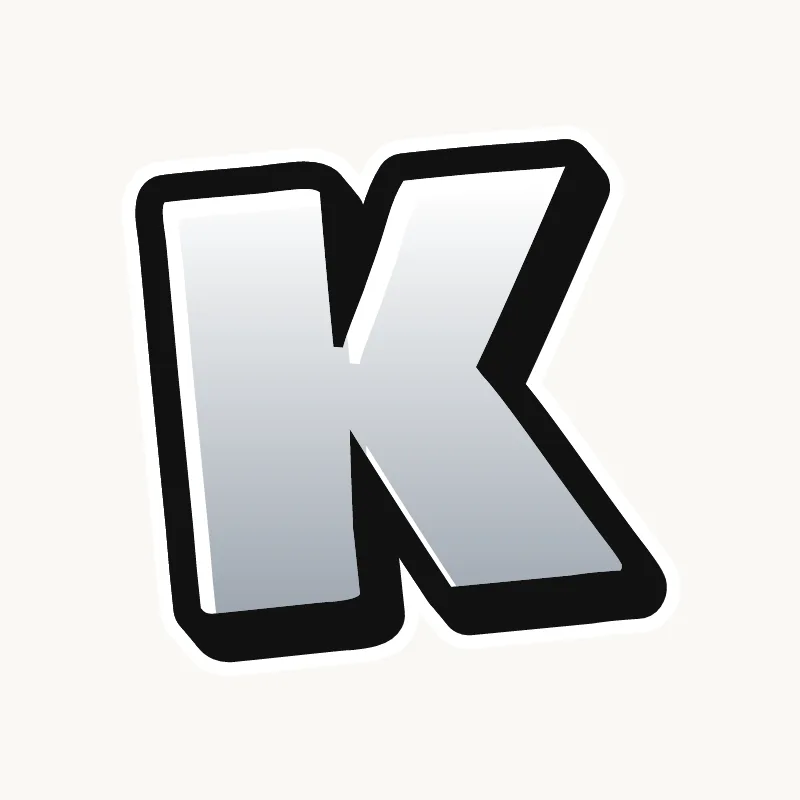 Throw-up graffiti letter K