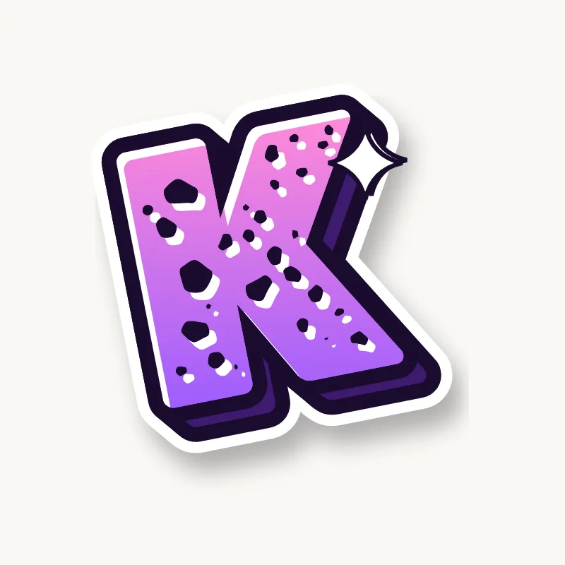 Wild graffiti letter K