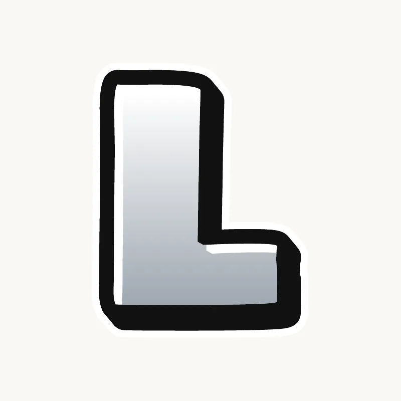 Throw-up graffiti letter L
