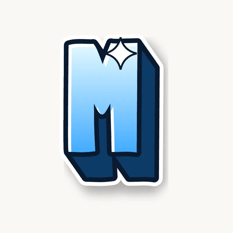 3D graffiti letter M