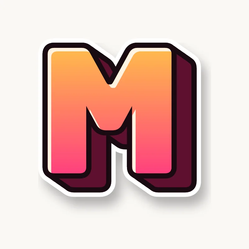 Blockbuster graffiti letter M