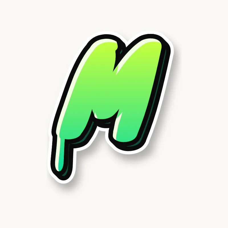 Drip graffiti letter M