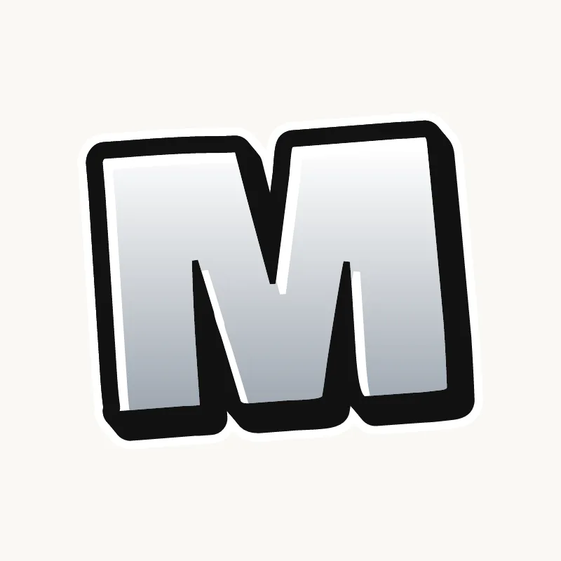 Throw-up graffiti letter M