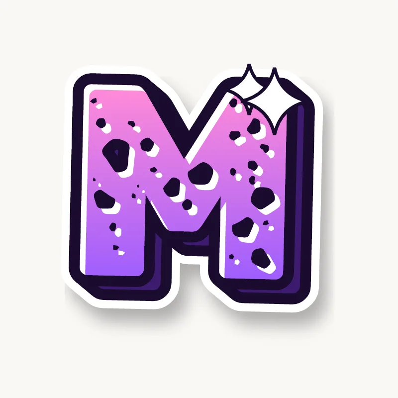 Wild graffiti letter M