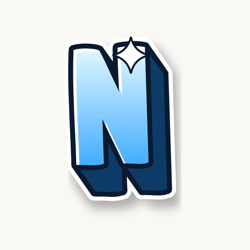 3D graffiti letter N