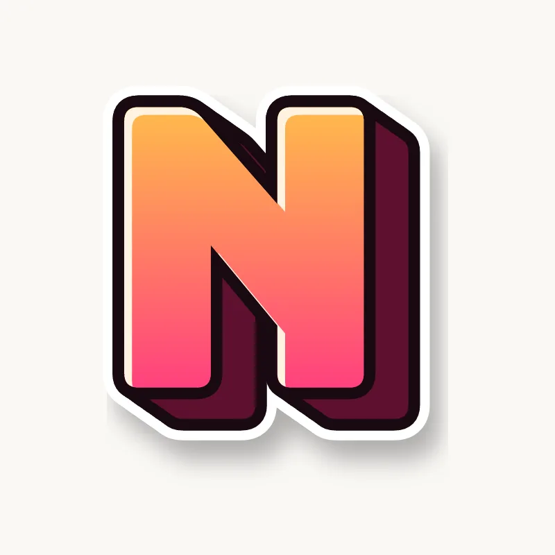 Blockbuster graffiti letter N