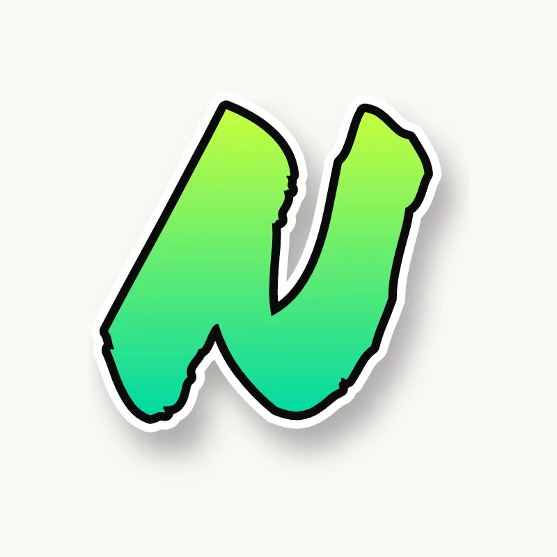 Handstyle graffiti letter N