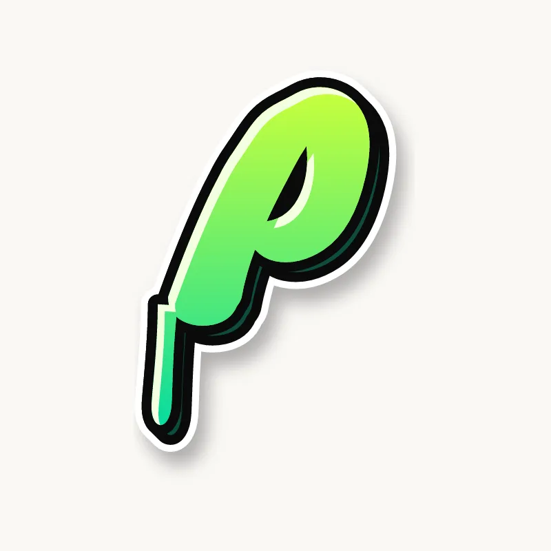 Drip graffiti letter P