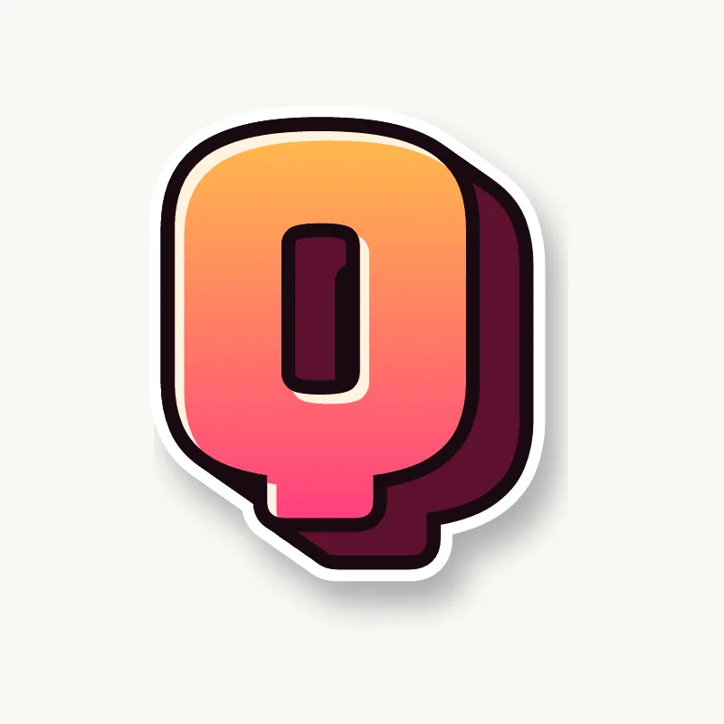 Blockbuster graffiti letter Q
