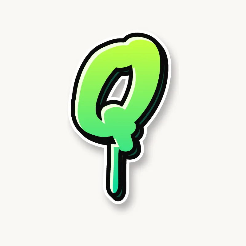 Drip graffiti letter Q