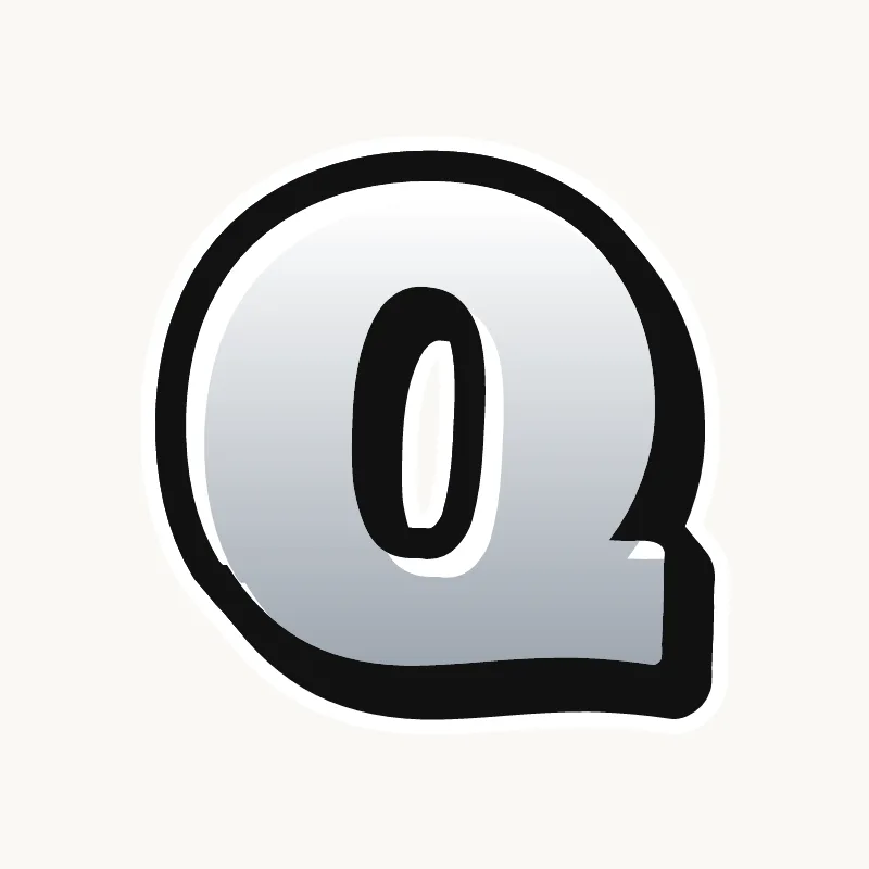 Throw-up graffiti letter Q