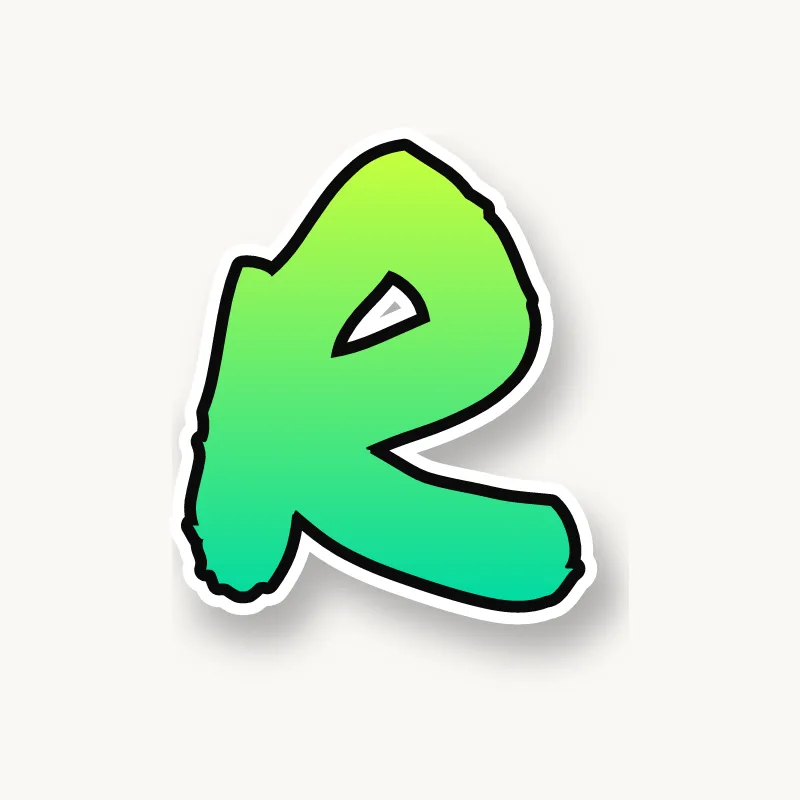 Handstyle graffiti letter R