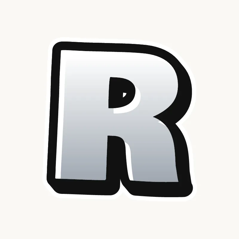 Throw-up graffiti letter R
