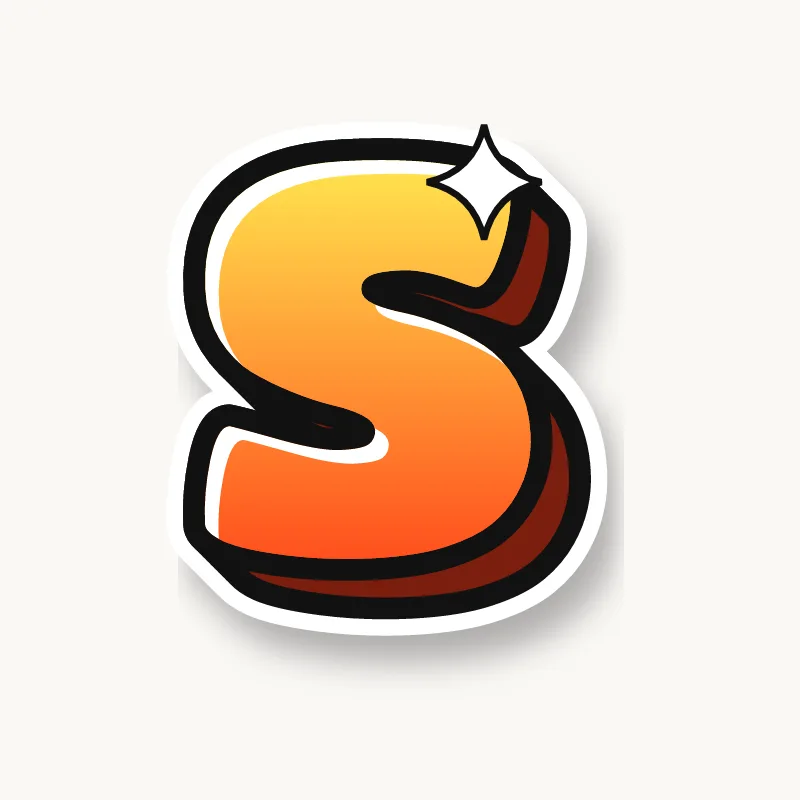 Bubble graffiti letter S