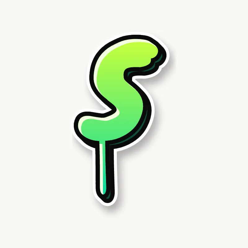 Drip graffiti letter S