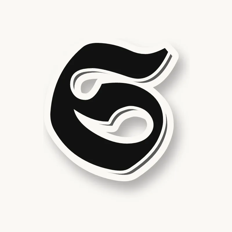 Old English graffiti letter S