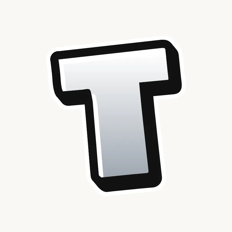 Throw-up graffiti letter T