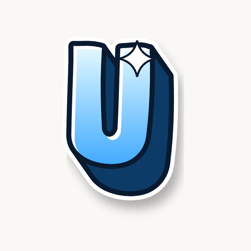 3D graffiti letter U
