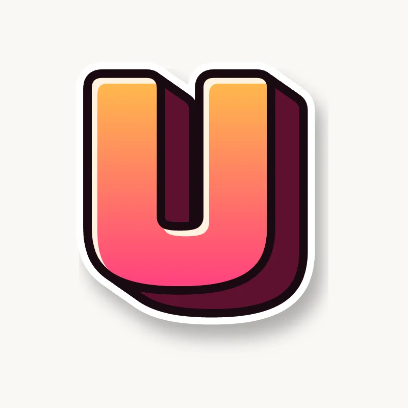 Blockbuster graffiti letter U