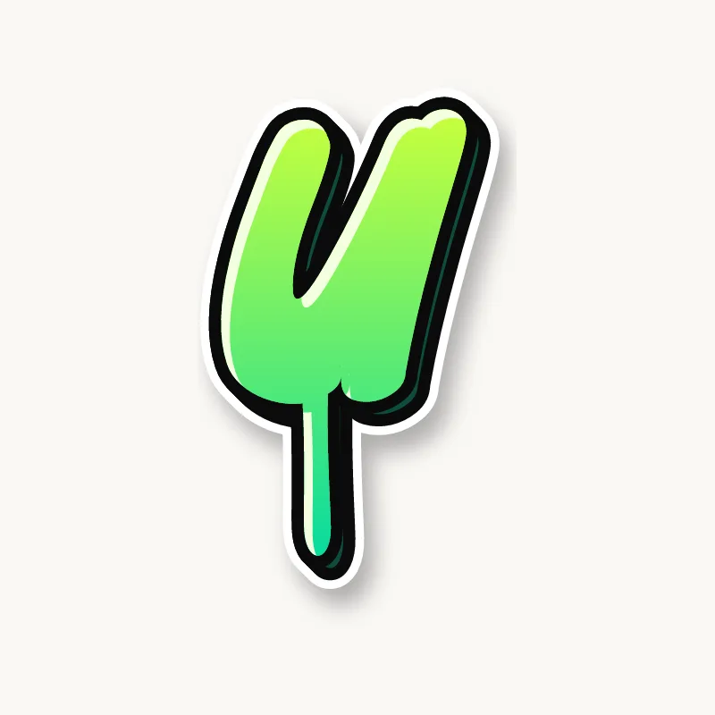 Drip graffiti letter U