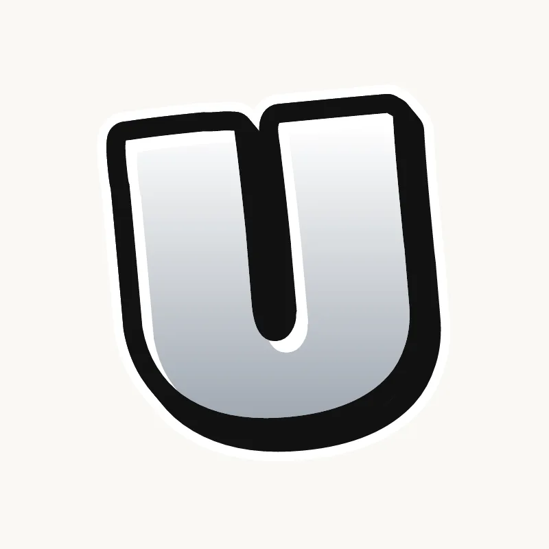 Throw-up graffiti letter U