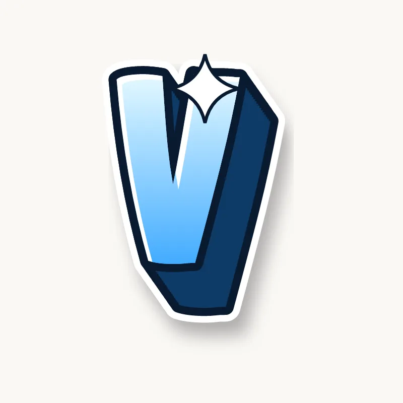 3D graffiti letter V