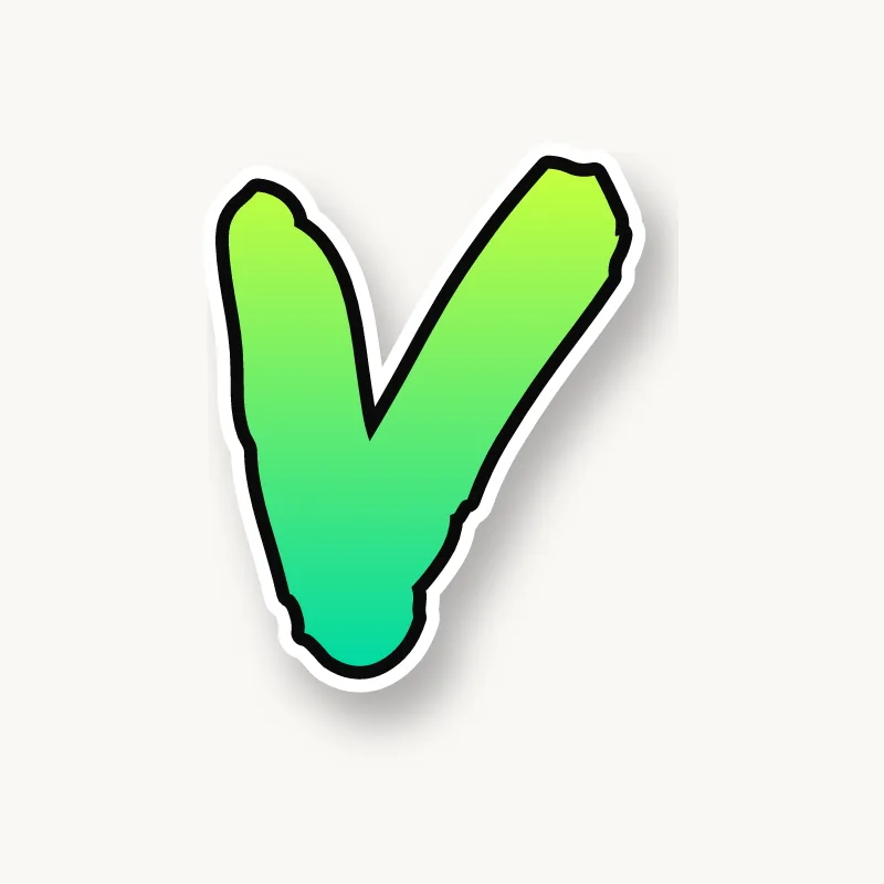 Handstyle graffiti letter V