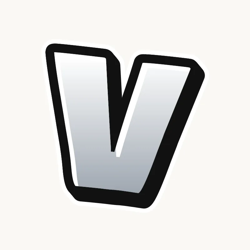 Throw-up graffiti letter V
