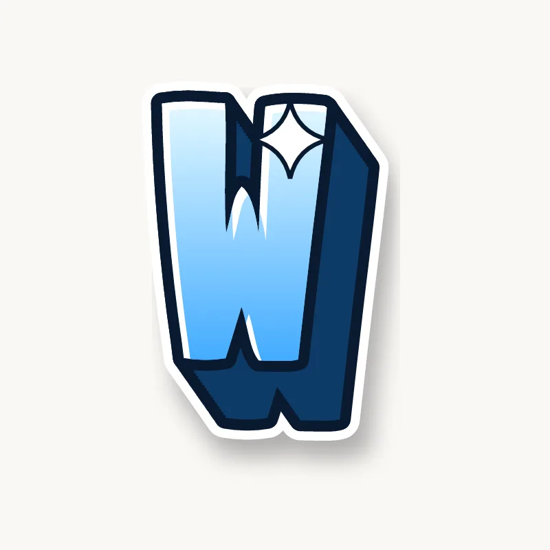 3D graffiti letter W