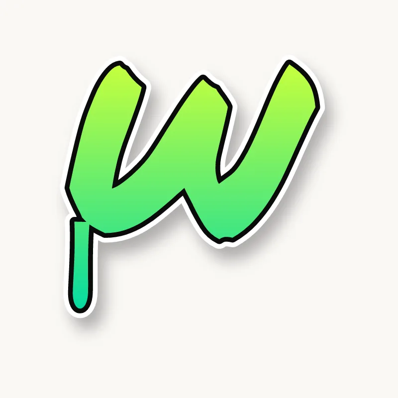 Handstyle graffiti letter W