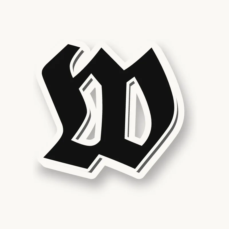 Old English graffiti letter W