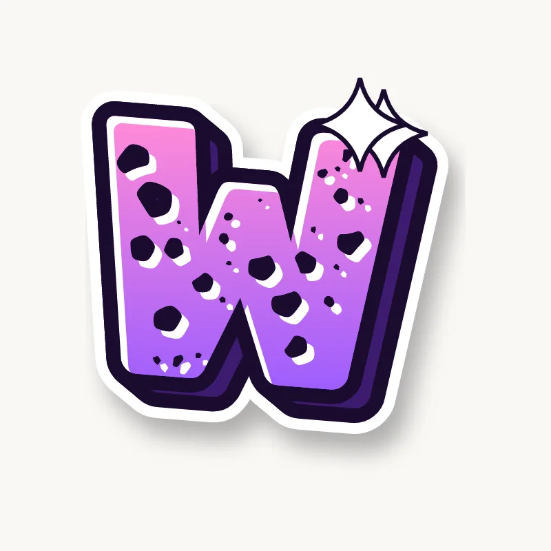 Wild graffiti letter W