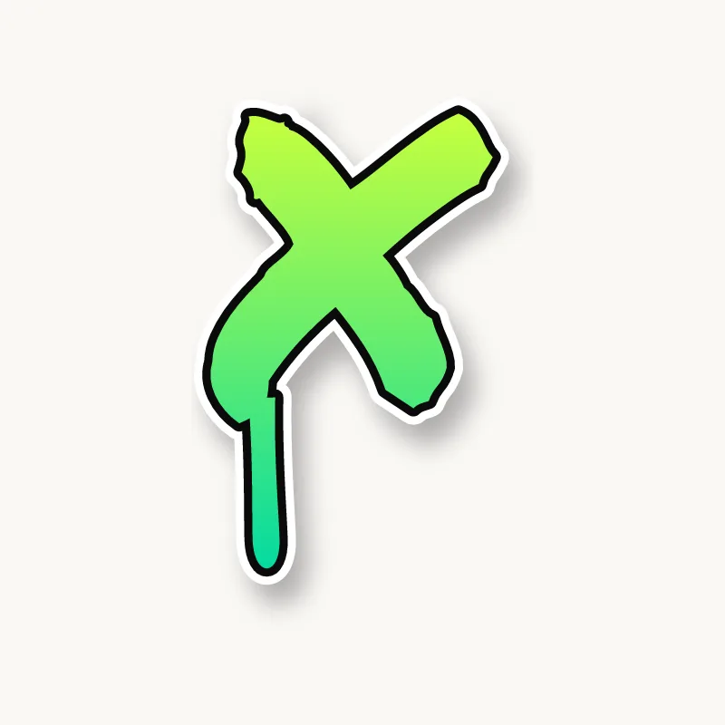 Handstyle graffiti letter X