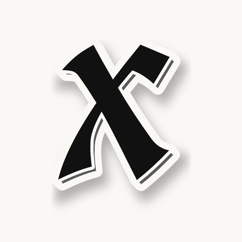Old English graffiti letter X