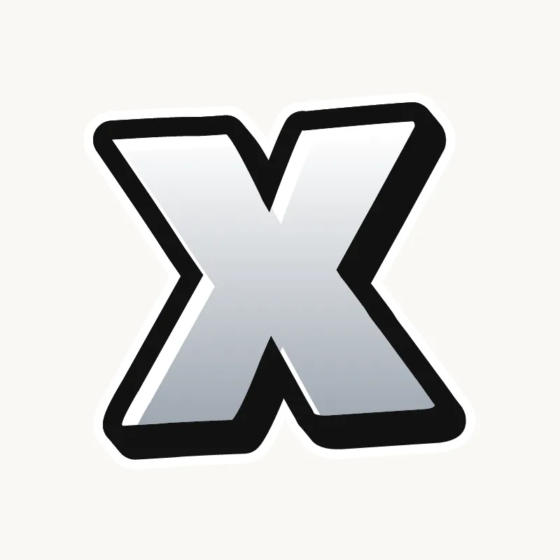 Throw-up graffiti letter X