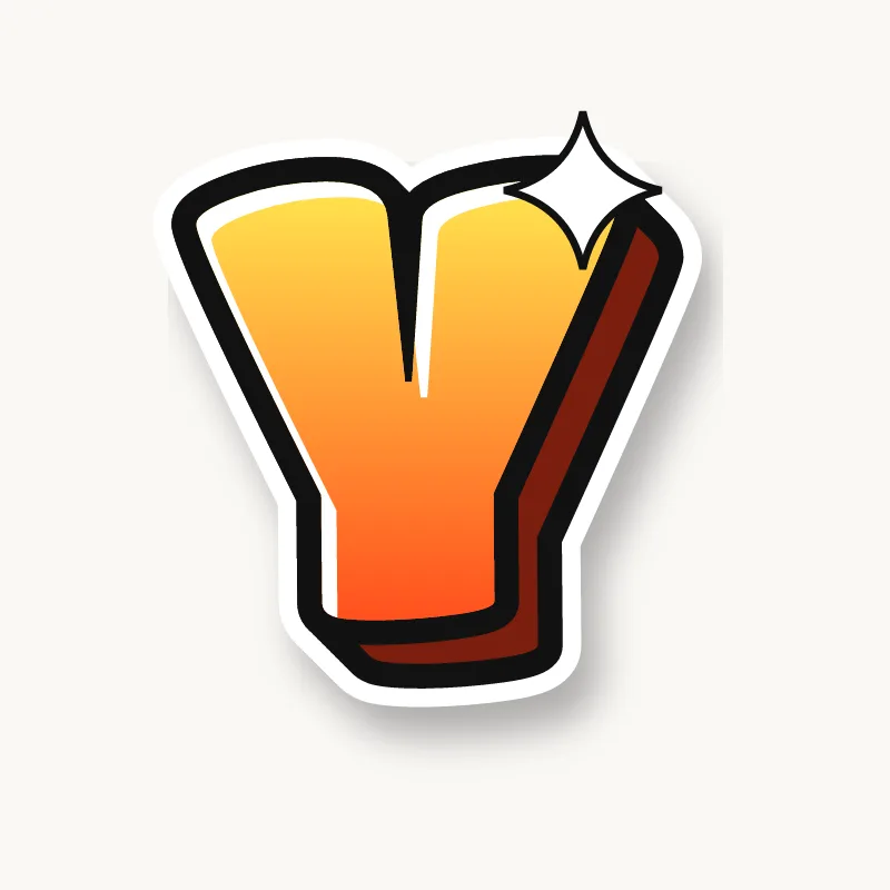 Bubble graffiti letter Y