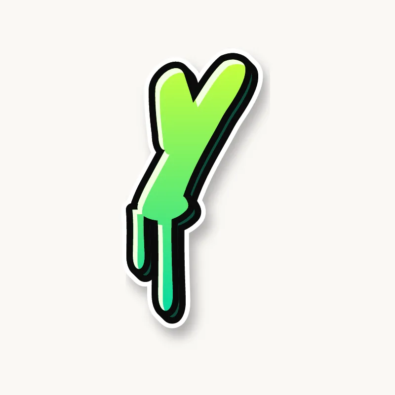 Drip graffiti letter Y