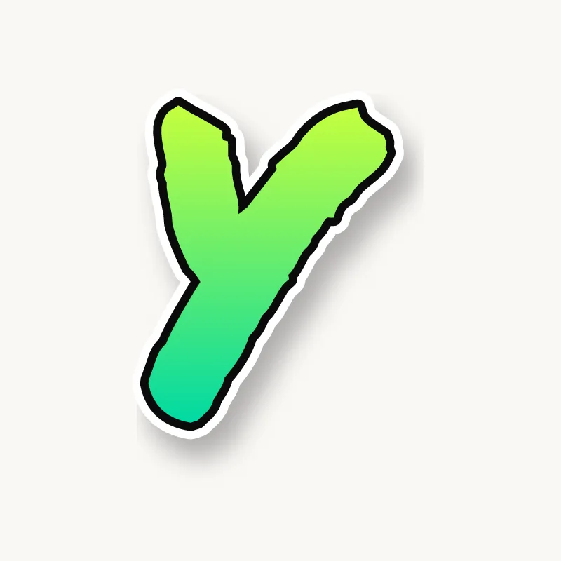 Handstyle graffiti letter Y