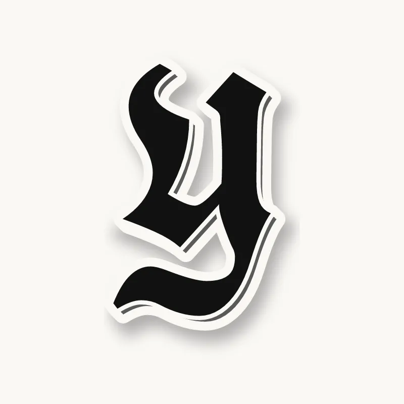 Old English graffiti letter Y