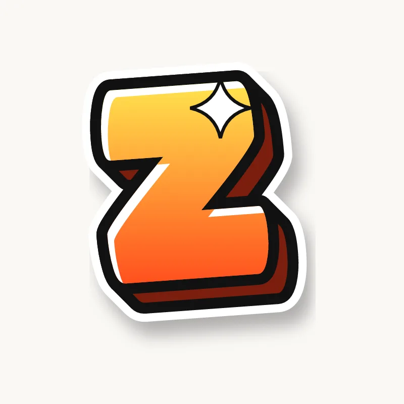 Bubble graffiti letter Z