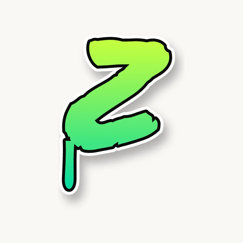 Handstyle graffiti letter Z