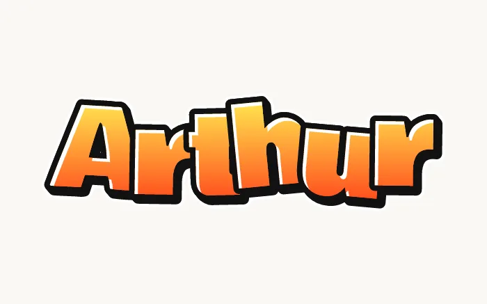 O nome Arthur em letras de grafite estilo bomb